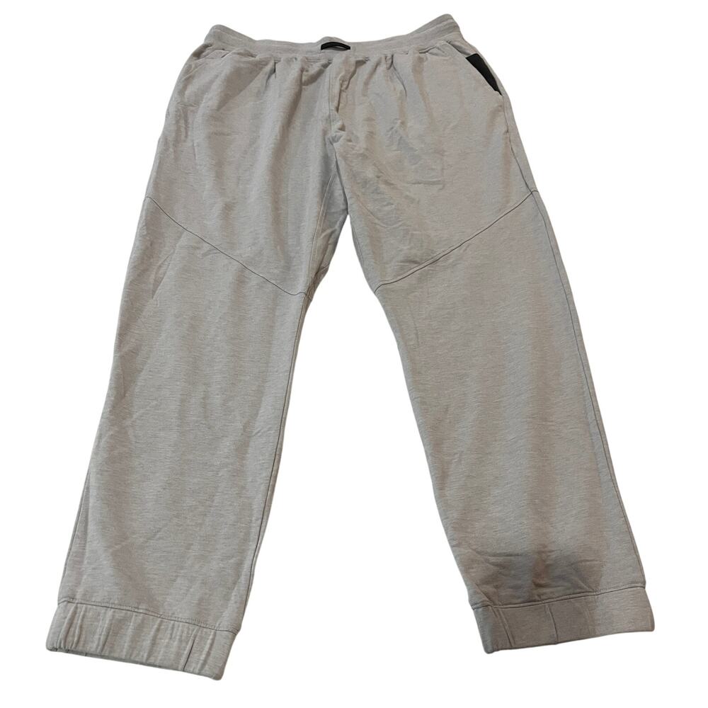 16-65 LAHGO Lunya Men's Pima Cotton Alpaca Lounge Sleep Pants Light Gray XL
